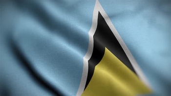 DesignOptimal Videohive Saint Lucia Flag Textured Waving Close Up Background HD 30306029