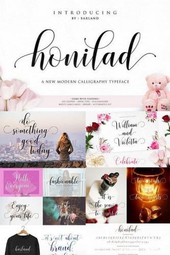 DesignOptimal Honilad Calligraphy Typeface