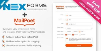 DesignOptimal CodeCanyon MailPoet for NEX Forms v7 5 1 26950120