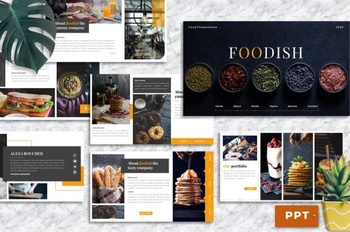 DesignOptimal Foodish Food Beverage PowerPoint Template
