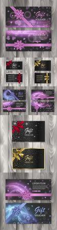 DesignOptimal Voucher gift certificate and banners with abstract design