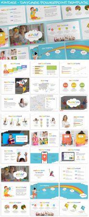 DesignOptimal Kinder Daycare Powerpoint Template