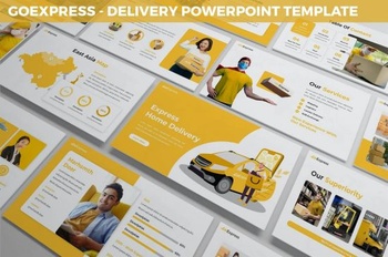 DesignOptimal GoExpress Delivery Powerpoint Template