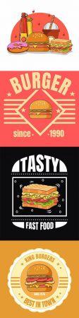 DesignOptimal Fast Food Burger Backgrounds