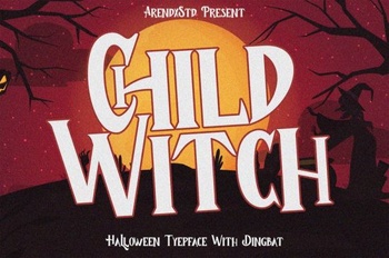 DesignOptimal Child Witch Halloween Typeface
