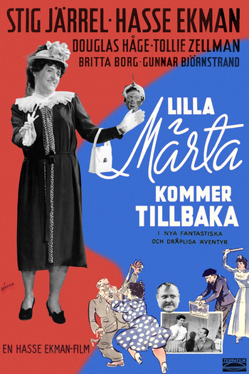 Lilla Märta kommer tillbaka eller Grevinnans snedsteg eller Den vilda jakten efter det hemliga dokumentet 1948 SWEDISH DVD REMUX Hundtarning