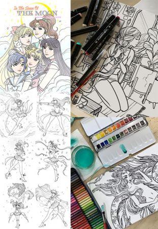 DesignOptimal 8 Coloring Book Pages