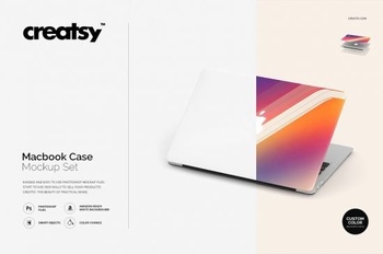 DesignOptimal CM Macbook Case Mockup Set 1654132