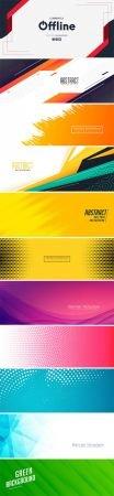 DesignOptimal 11 Abstract Banners Vector Templates