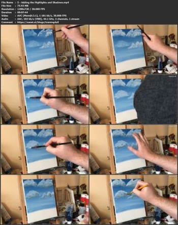 FreeCourseWeb How to paint effective Skies and Clouds using Acrylic paint