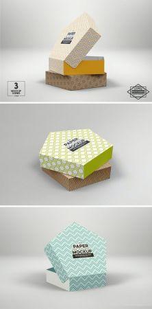 DesignOptimal Pentagon Pastry Box Packaging Mockup