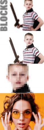 DesignOptimal Building Toy Blocks Photo Effect 373772809