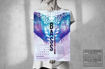 DesignOptimal Cobra Bass Session Poster Design Music Event PSD