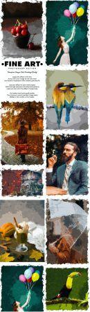 DesignOptimal GraphicRiver Fine Art Photoshop Action 29566212