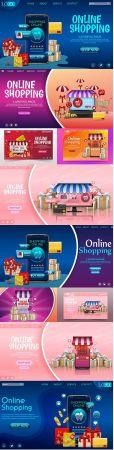 DesignOptimal Online store on mobile app with gifts design concept