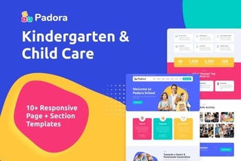 DesignOptimal ThemeForest Padora v1 0 0 Kindergarten Child Care Elementor Template Kit 29797880