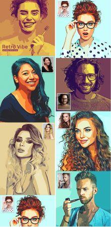 DesignOptimal GraphicRiver Retro Vibe Cartoon Effects 29877755