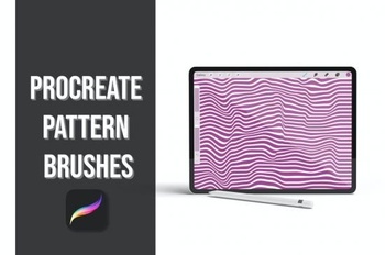 DesignOptimal Procreate Pattern Brushes Waves