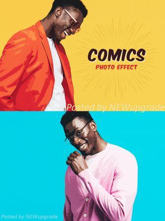 DesignOptimal Comic Style Photo Effect Mockup 5199132