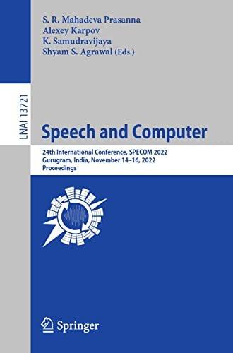 Speech and Computer 24th International Conference SPECOM 2022