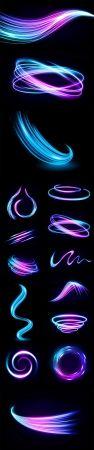 DesignOptimal Abstract Multicolor Wavy Line Backgrounds