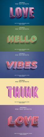 DesignOptimal Editable text effect styles Premium PSD