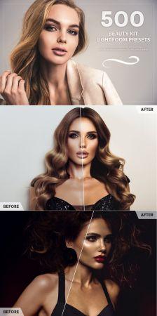 DesignOptimal CreativeMarket 500 Beauty Kit Lightroom Presets 5776914