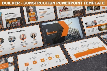 DesignOptimal Builder Construction Powerpoint Template