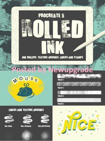 DesignOptimal Creativemarket ROLLED INK BRUSHES FOR PROCREATE 5 3373758