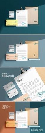 DesignOptimal Stationery Branding PSD Mockup Vol 05
