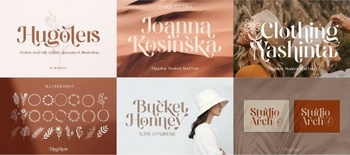 DesignOptimal Hugolers Stylish Floral Font