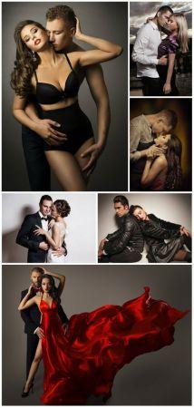DesignOptimal Beautiful couples men and women stock photo