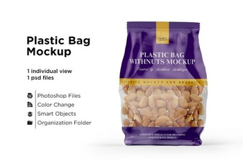 DesignOptimal Clear bag with almonds mockup
