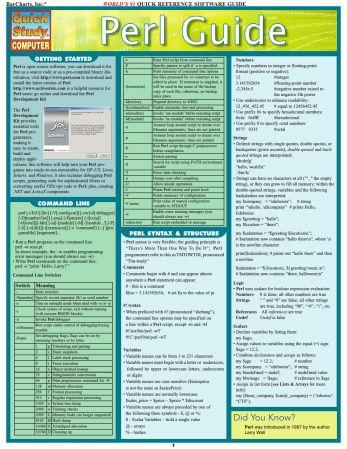 Perl Guide Quick Study Computer CourseWikia