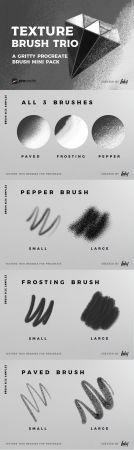 DesignOptimal Creativemarket Texture Brush Trio Pack 4348991