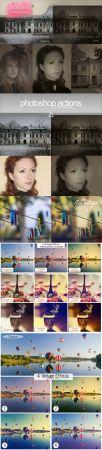 DesignOptimal 9 Vintage Effects Photoshop Actions