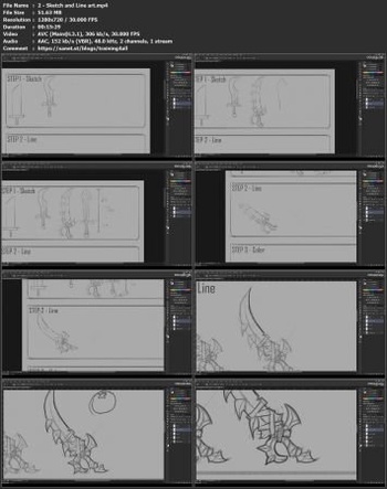 FreeCourseWeb Design and Paint Stylized Swords