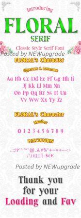 DesignOptimal Floral Serif Font