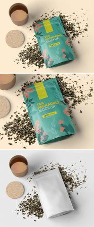 DesignOptimal Tea Packaging PSD Mockup Template