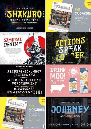 DesignOptimal Shakuro Brush Typeface Font