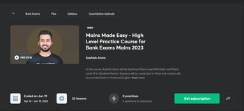 Mains Made Easy High Level Practice Course for Bank Exams Mains 2023 Aashish Arora