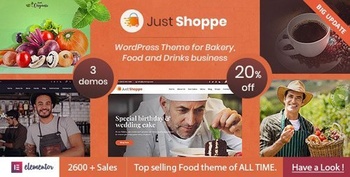 DesignOptimal ThemeForest Justshoppe v10 1 Elementor Cake Bakery WordPress Theme 4747148