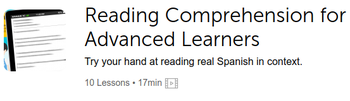 SpanishPod101❺ Reading Comprehension for Advanced Learners Advanced