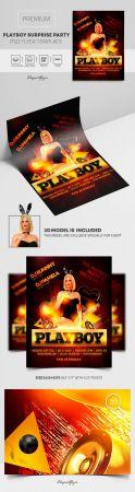 DesignOptimal Playboy Surprise Party Premium PSD Flyer Template