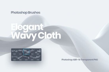 DesignOptimal Elegant Wavy Cloth Photoshop Brushes