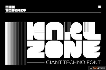 DesignOptimal KARL zone Giant Techno Sport font