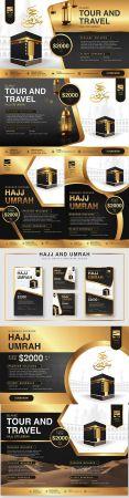 DesignOptimal Islamic Ramadan Hajj and Umtra brochure design illustration