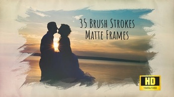 DesignOptimal Videohive Brush Strokes 35 HD Matte Frames 24174931
