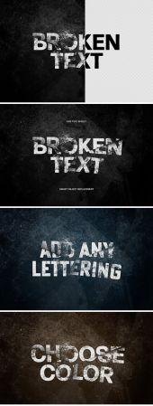 DesignOptimal Broken Text Photoshop Effect