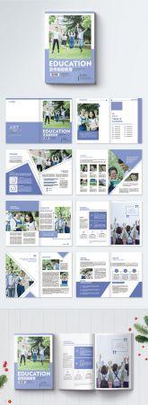 DesignOptimal Brief blue education brochure 400235212